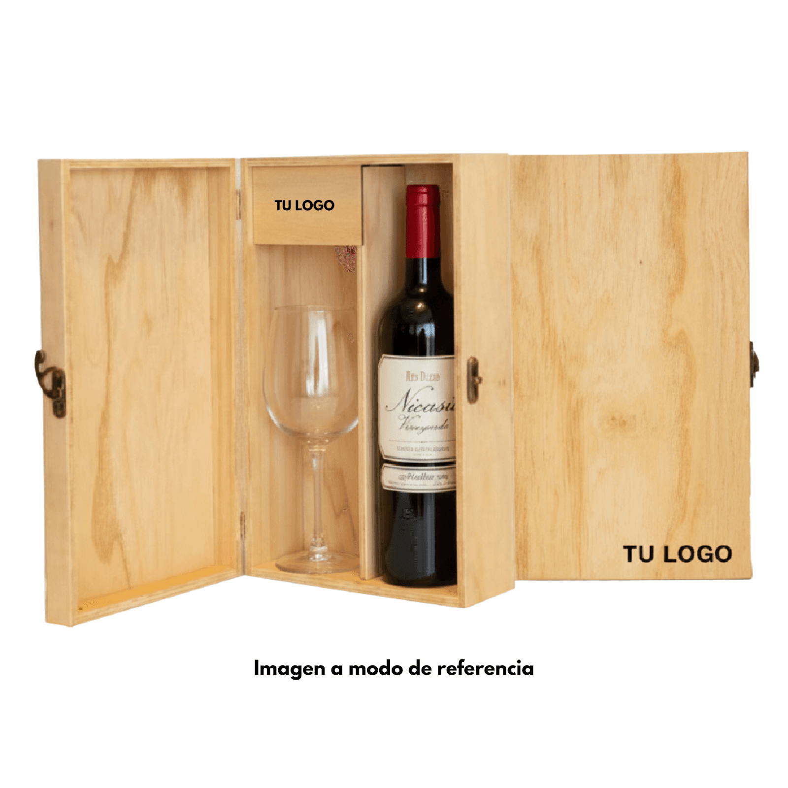 Estuche de madera: 1 VINO + 1 COPA — foto 3
